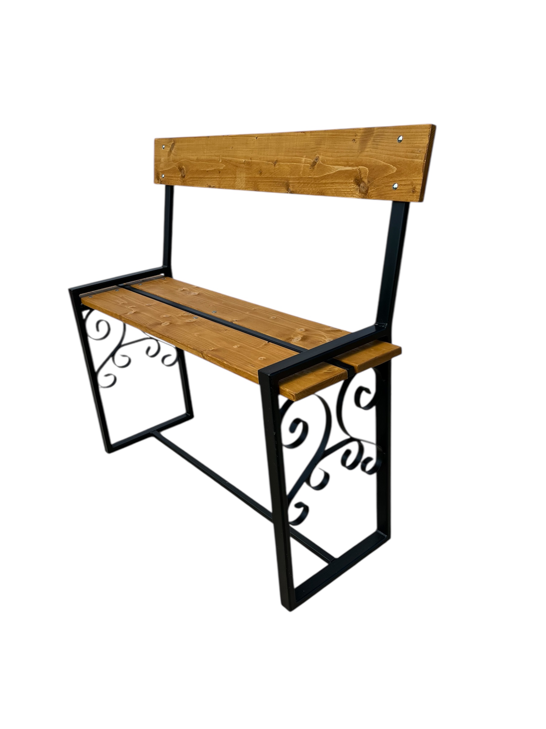 Bench with backrest
