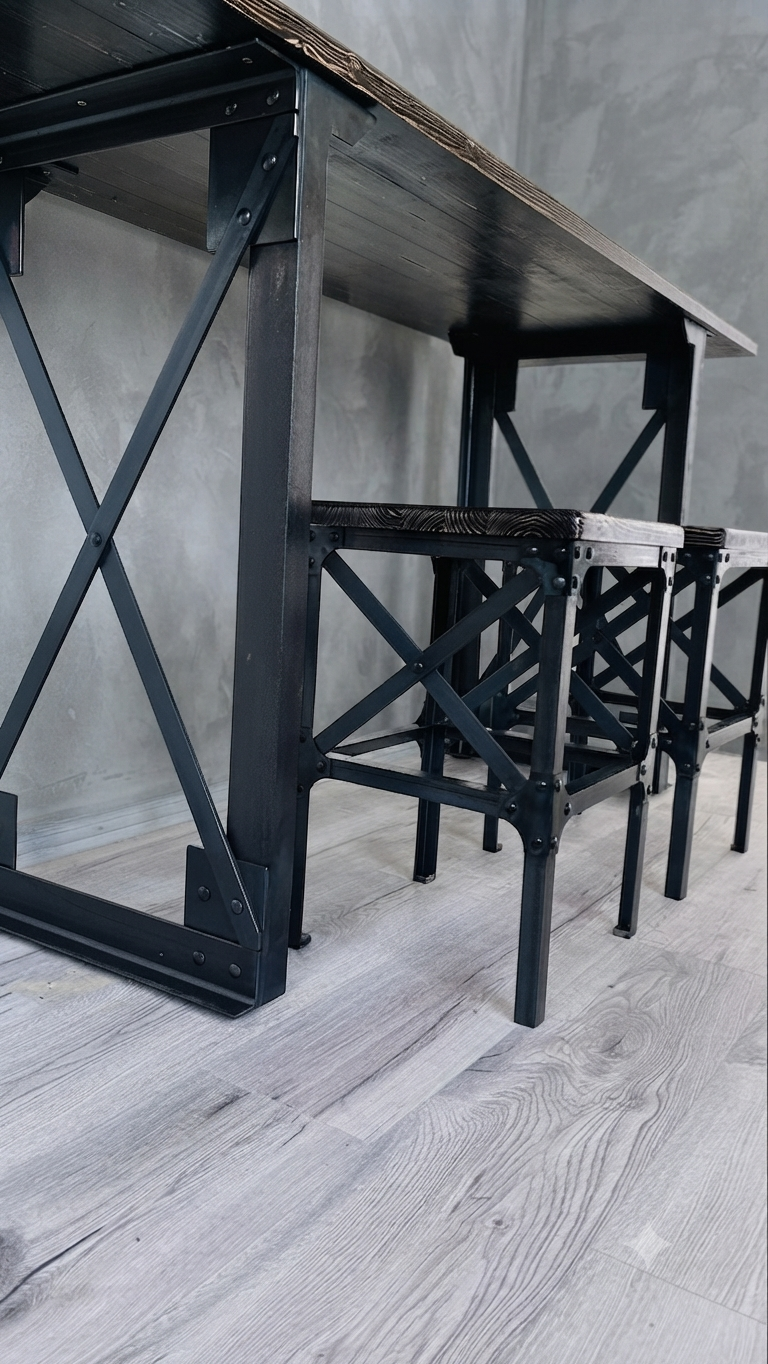 Industriala(LOFT)stila mēbeļu komplekts - Attēls 8